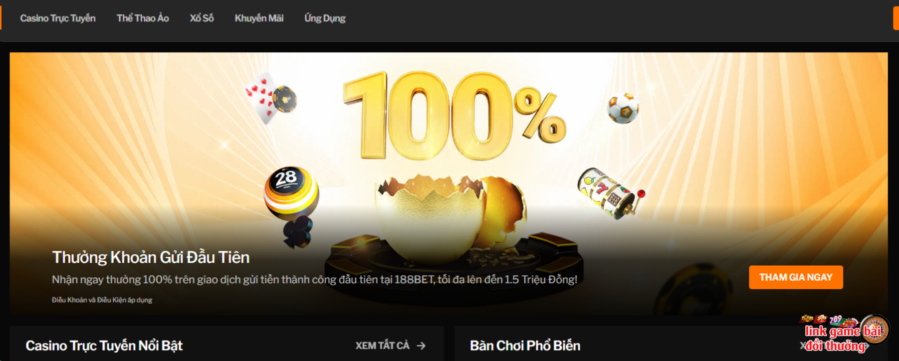 188Bet có thế giới trò chơi đa dạng nhiều thể loại khác nhau