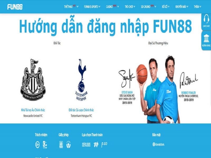 Các bước hướng dẫn tham gia cá cược tại Fun88 đơn giản